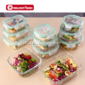 5 peças definir recipientes de vidro de armazenamento de alimentos